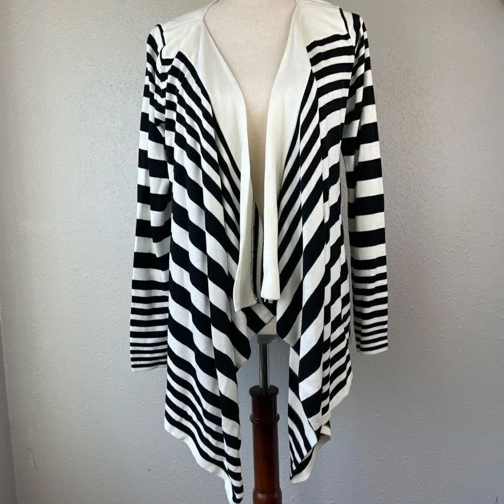 AVA Open Front Cardigan Sweater Size L EUC